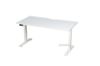 Picture of UP1  150/160/180 HEIGHT ADJUSTABLE STRAIGHT DESK *WHITE TOP WHITE BASE - 160 Top 605-1245mm Adjustable
