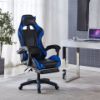 Picture of IRONMAN PLUS 0302F Reclining Gaming Office Chair with Footrest (Blue)