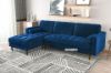 Picture of FAVERSHAM Velvet Fabric Sectional Sofa (Space Blue)