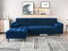 Picture of FAVERSHAM Velvet Fabric Sectional Sofa (Space Blue)