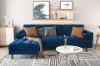 Picture of FAVERSHAM Velvet Fabric Sectional Sofa (Space Blue)