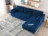 Picture of FAVERSHAM Velvet Fabric Sectional Sofa (Space Blue)