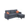 Picture of BOTKIN Fabric Reversible Sectional Sofa (Blue)