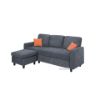 Picture of BOTKIN Fabric Reversible Sectional Sofa (Blue)