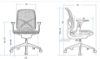 Picture of TURIAN Ergonomic Mesh Office Chair *White and Blue