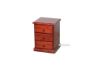 Picture of CANNINGTON Solid NZ Pine 3-Drawer Bedside Table (Wine Red Colour)