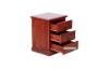 Picture of CANNINGTON Solid NZ Pine 3-Drawer Bedside Table (Wine Red Colour)