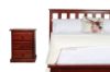Picture of CANNINGTON Solid NZ Pine 3-Drawer Bedside Table (Wine Red Colour)