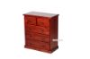 Picture of CANNINGTON Solid NZ Pine 5 DRW Tallboy (Wine Red Colour)