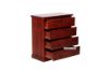 Picture of CANNINGTON Solid NZ Pine 5 DRW Tallboy (Wine Red Colour)