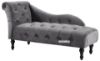 Picture of ZOE Velvet Flared Arm Chaise Lounge (Grey)