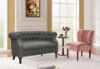 Picture of DELPHINE Fabric Love Seat Sofa (Grey)