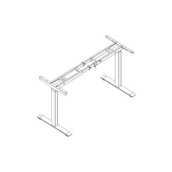 Picture of UP1 STRAIGHT Adjustable Height Desk Frame - 695-1185mm (Black Frame)