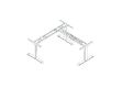 Picture of UP1 L-SHAPE Height Adjustable Standing Desk Frame (White/Black)