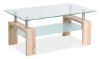 Picture of HORIZON Glass Coffee Table (Oak Colour)