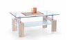 Picture of HORIZON Glass Coffee Table (Oak Colour)