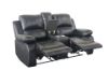 Picture of ROCKLAND Reclining Sofa Range in Air Leather (Black)