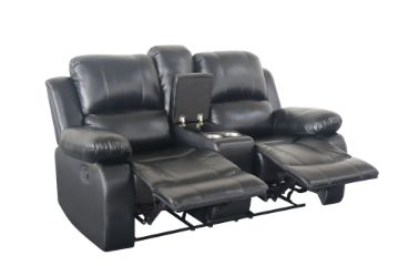 Picture of ROCKLAND Reclining Sofa (Black) - 3RRC+2RRC Set