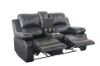 Picture of ROCKLAND RECLINING SOFA RANGE IN AIR LEATHER *Black