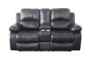 Picture of ROCKLAND Reclining Sofa Range in Air Leather (Black)