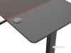 Picture of MATRIX 140 Height Adjustable Straight Desk with Jumbo Mouse Pad (Carbon Fiber Texture)