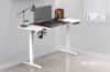 Picture of MATRIX 140 Height Adjustable Straight Desk with Jumbo Mouse Pad (White)