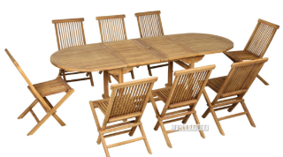 Picture of BALI 7PC Solid Teak Oval 160/240 Extension Set