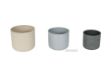 Picture of KASANDRA Plastic Marble Look Pot (Black/Khaki/Grey)
