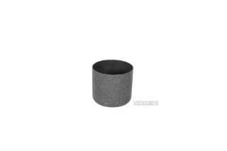 Picture of KASANDRA Plastic Marble Look Pot *Black/Khaki/Grey - Black