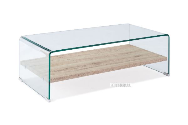 Picture of MURANO Bent Glass Coffee Table with Shelf