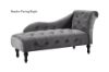 Picture of ZOE Velvet Flared Arm Chaise Lounge (Grey)