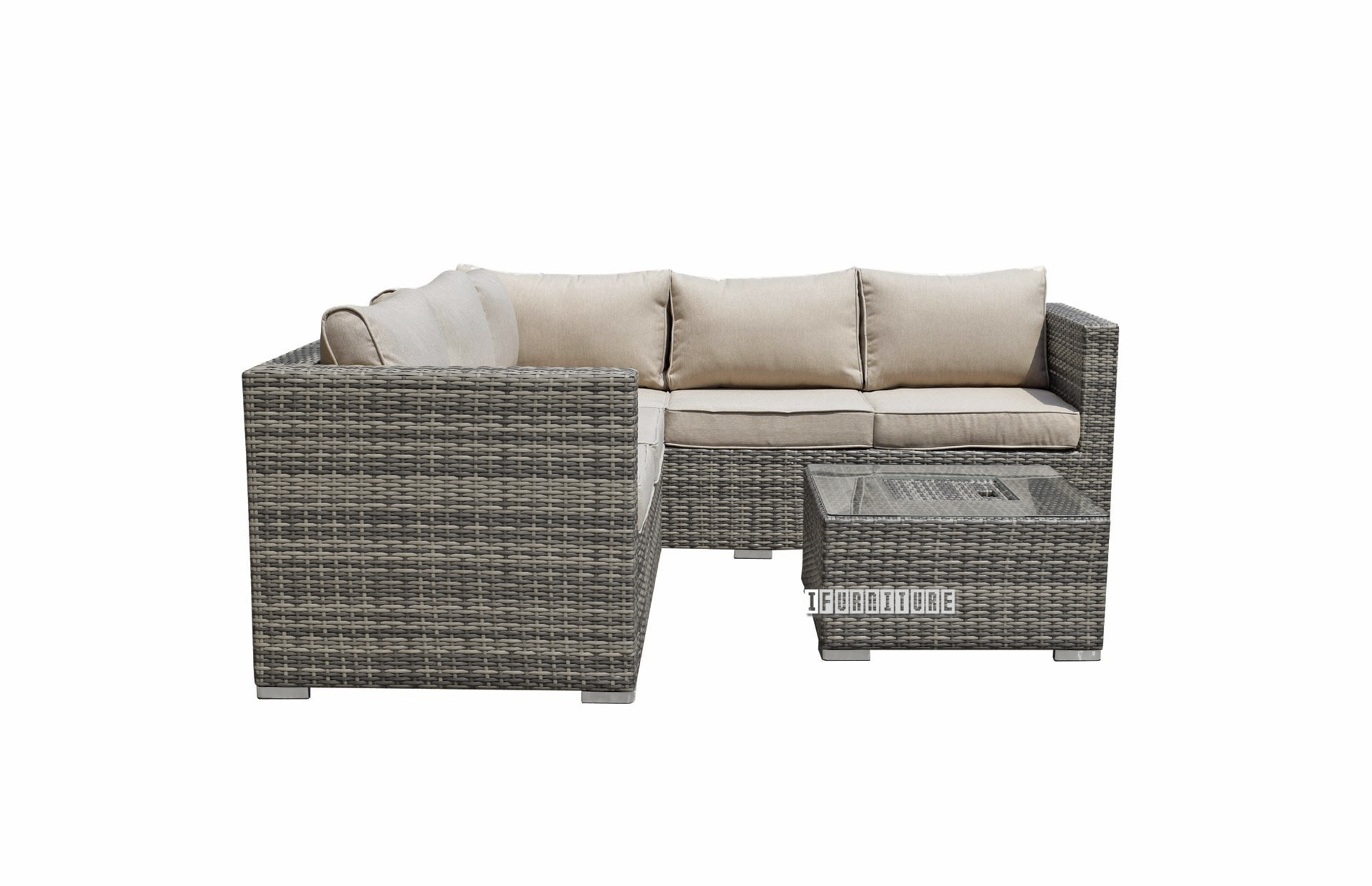ALUMINUM FRAME Corner Sofa Set With Ice Bucket