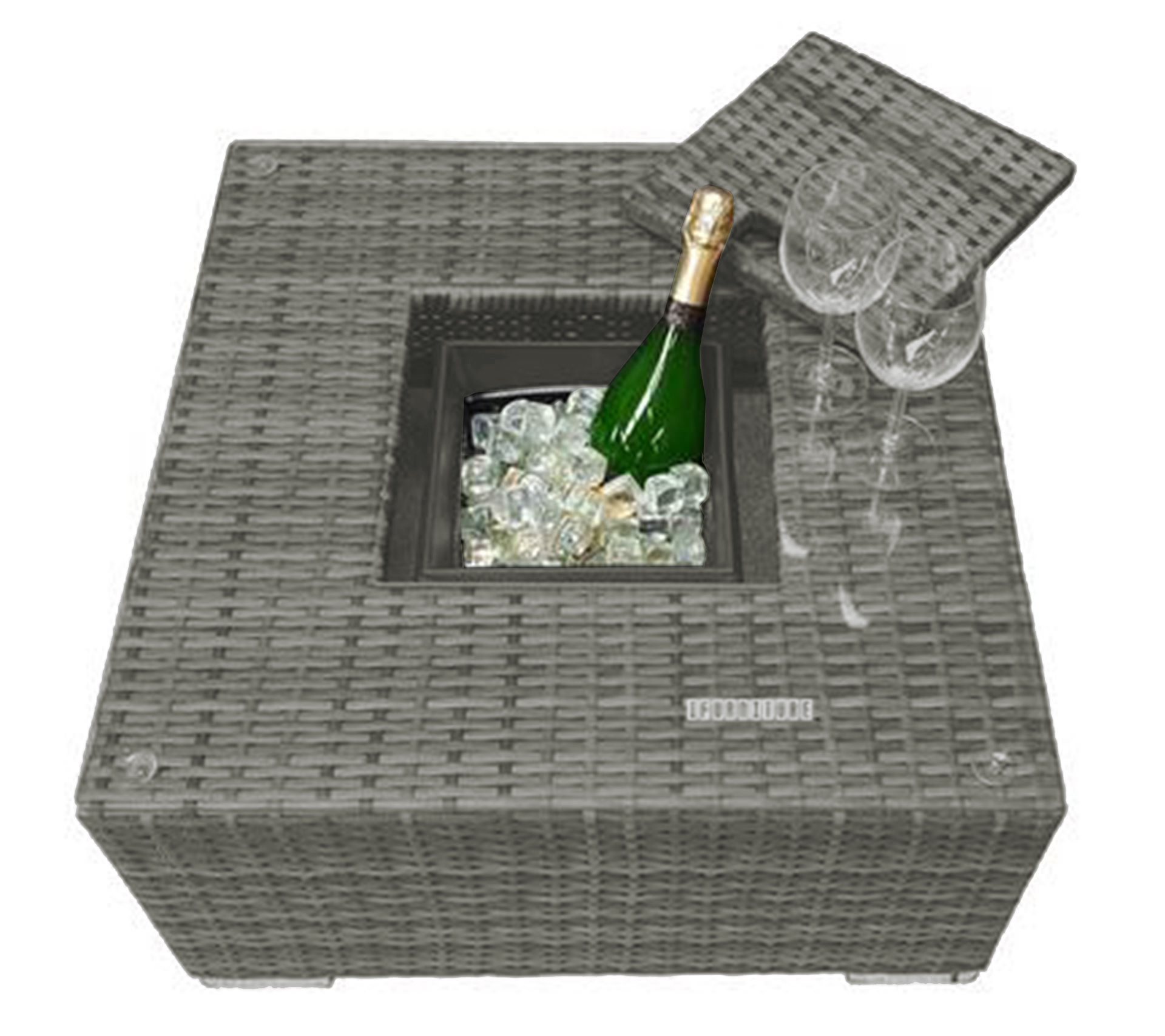 ALUMINUM FRAME Corner Sofa Set With Ice Bucket