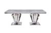 Picture of OPERA 180/200 Marble Top Stainless Steel Dining Table *Grey