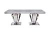 Picture of OPERA 180/200 Marble Top Stainless Steel Dining Table (Grey)