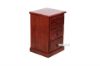 Picture of COTTAGE HILL Solid Pine 3-Drawer Bedside Table (Wine Red Colour)