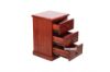 Picture of COTTAGE HILL Solid Pine 3-Drawer Bedside Table (Wine Red Colour)