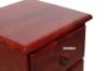 Picture of COTTAGE HILL Solid Pine 3-Drawer Bedside Table (Wine Red Colour)