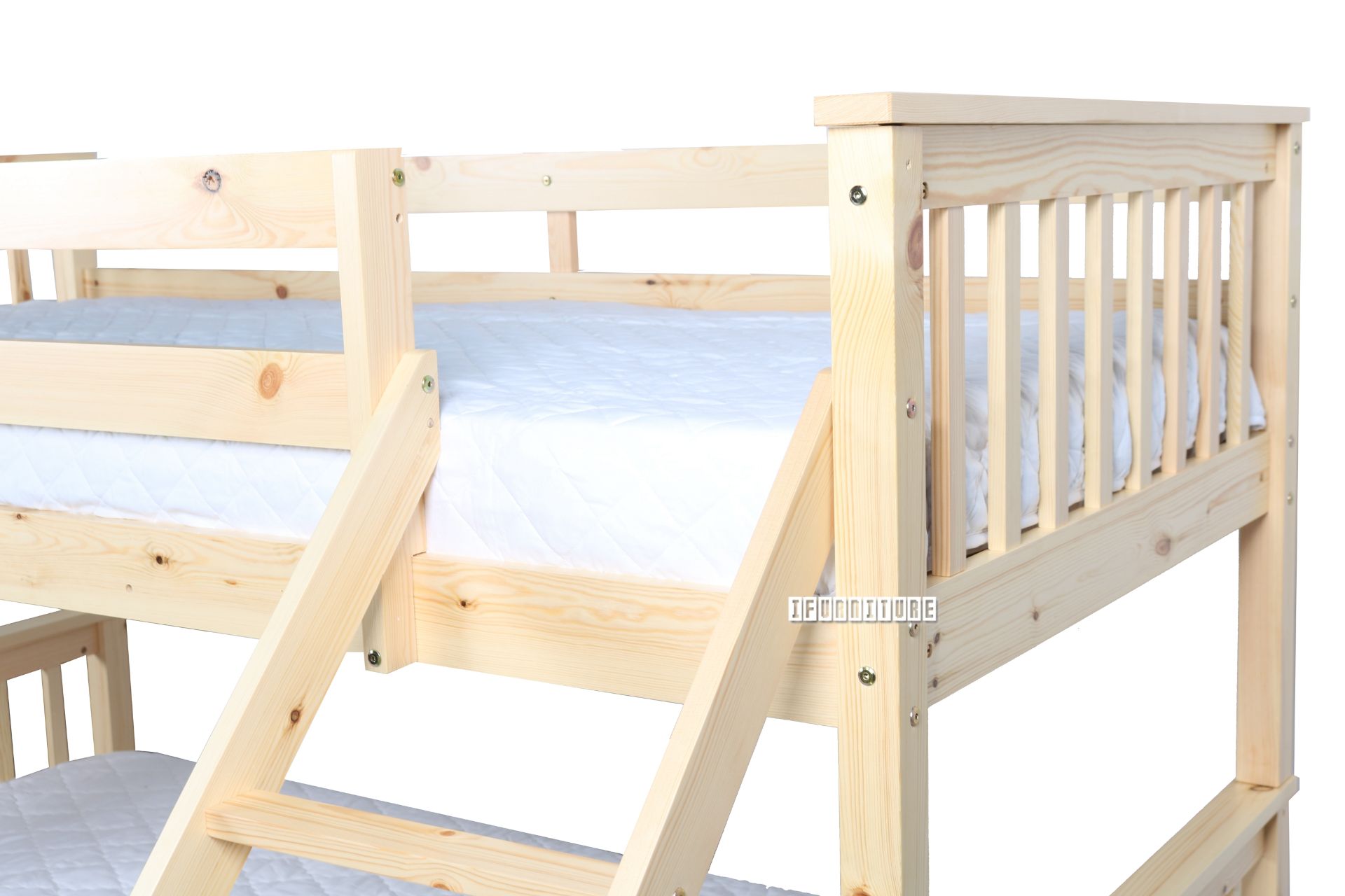 STARLET SingleDouble Solid NZ Pine Bunk Bed Frame (Natural)
