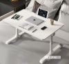 Picture of VISBY Aluminum Frame Folding Laptop Table with Trays, Drawer & Reading Rack (White)