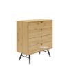 Picture of BALTIC 4-Drawer Wooden Chest/Tallboy (Oak Colour)