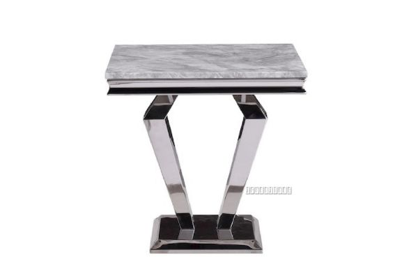 Picture of OPERA 60 Marble Top Stainless Steel End Table *Grey