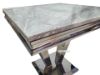Picture of OPERA 180/200 Marble Top Stainless Steel Dining Table *Grey