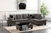 Picture of ADISEN L-Shape Sofa with Ottoman (Dark Grey)