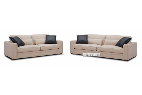 Picture of STANFORD Feather Filled Fabric Sofa in 3.5+2.5+1.5 Seat | Dust, Water & Oil Resistant (Cream Colour)