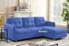Picture of KAYDEN Reversible Sectional Sofa Bed with Storage (Blue)