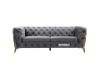 Picture of VIGO 3/2/1 Seater Chesterfield Tufted Velvet Fabric Sofa Range (Grey)