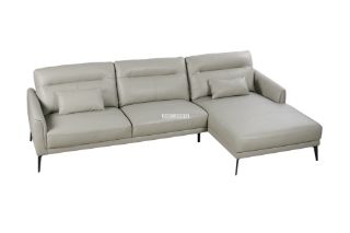 Picture of DREAMDOM 100% Genuine Leather Sectional Sofa - Chaise Facing Right