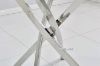 Picture of DALLAS 100 Round Glass Top Stainless Steel Dining Table (Silver)