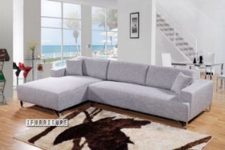 Picture of SMARTVILLE Corner Sofa (Light Grey) - Facing Left